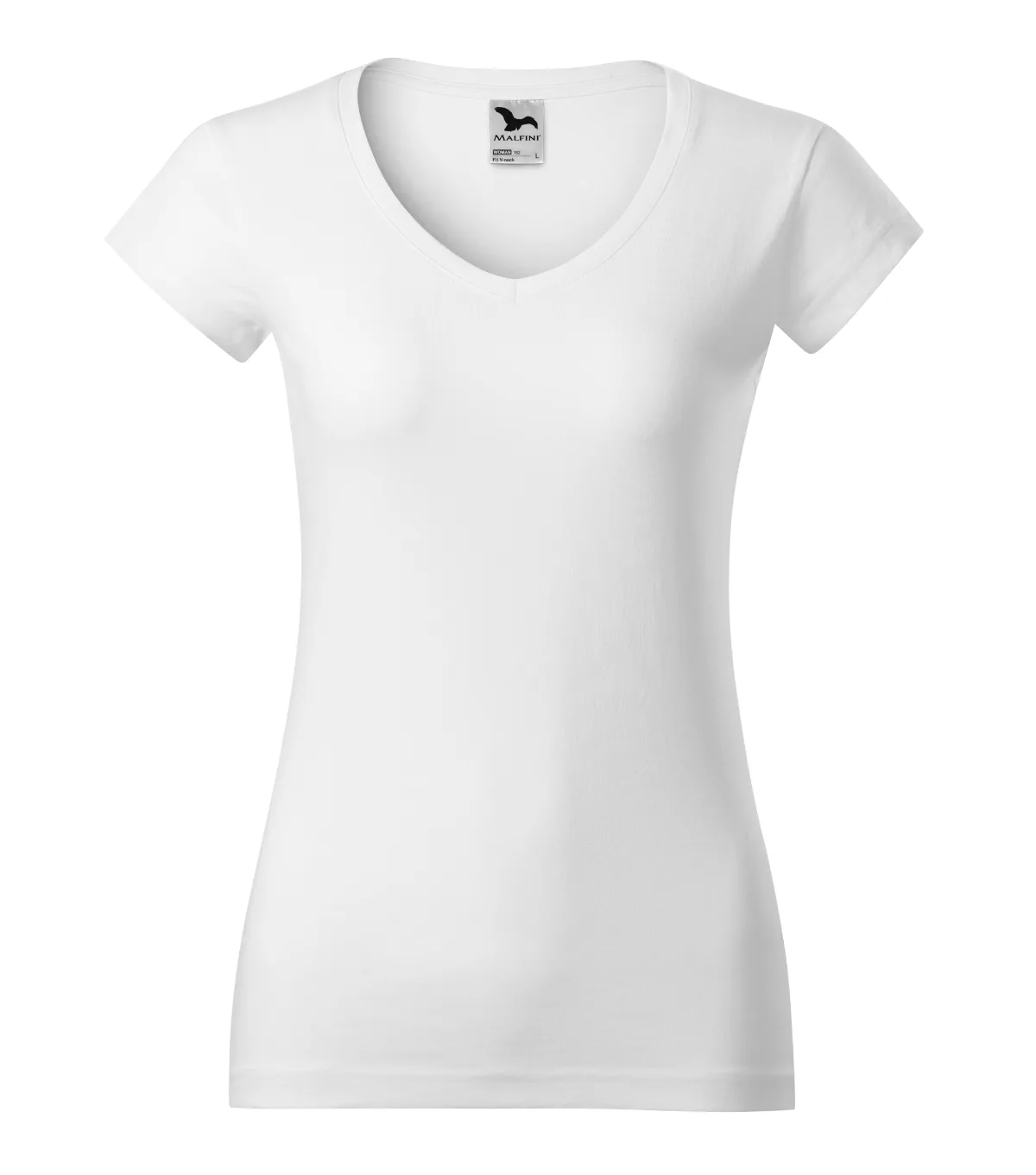 Tričko MALFINI Fit V-neck 162, dámské, bílá - Obrázek 2