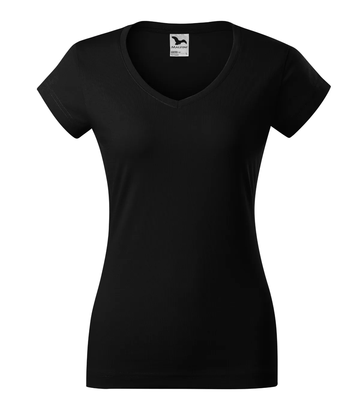 Tričko MALFINI Fit V-neck 162, dámské, černá - Obrázek 2