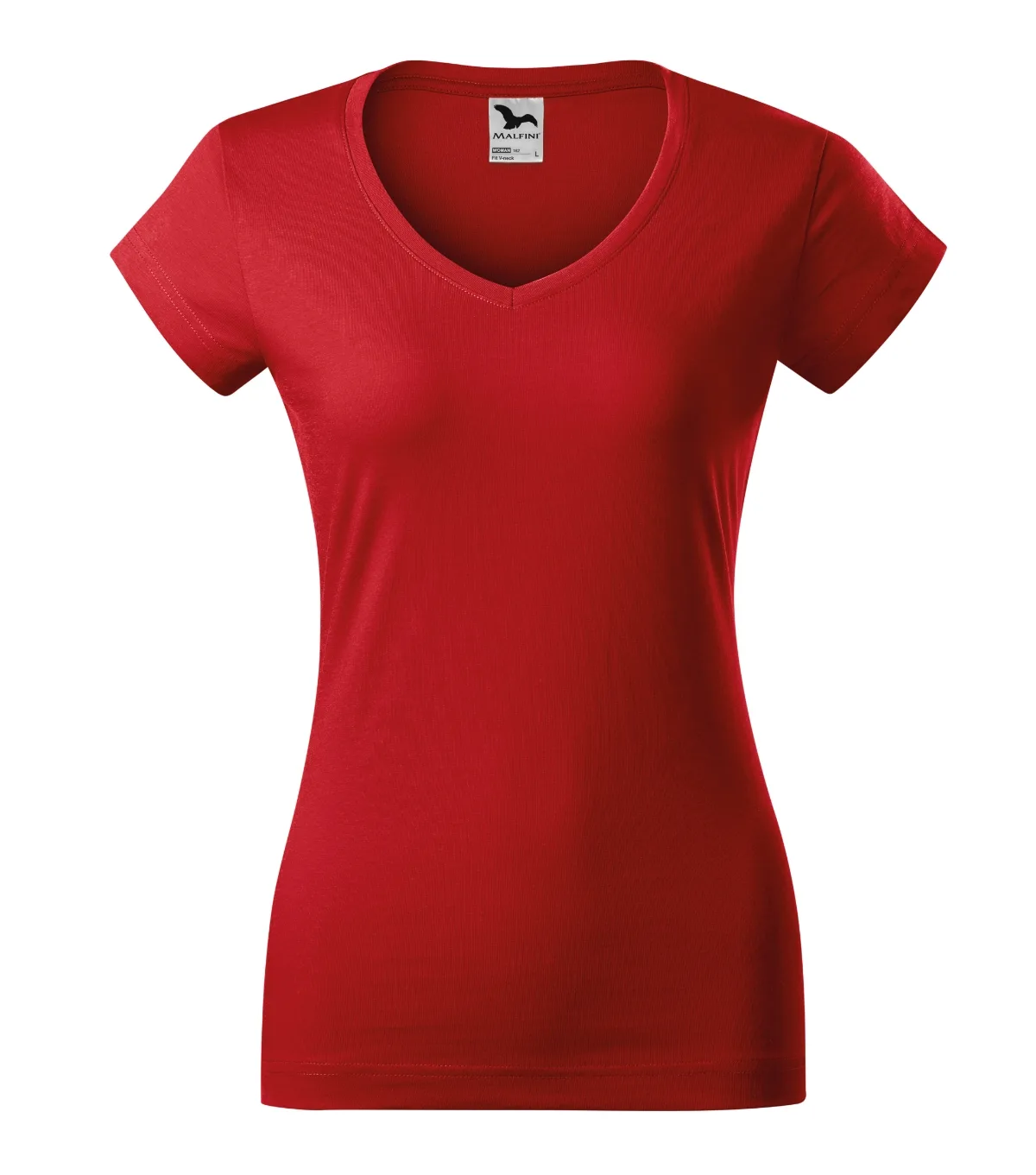 Tričko MALFINI Fit V-neck 162, dámské, červená - Obrázek 2