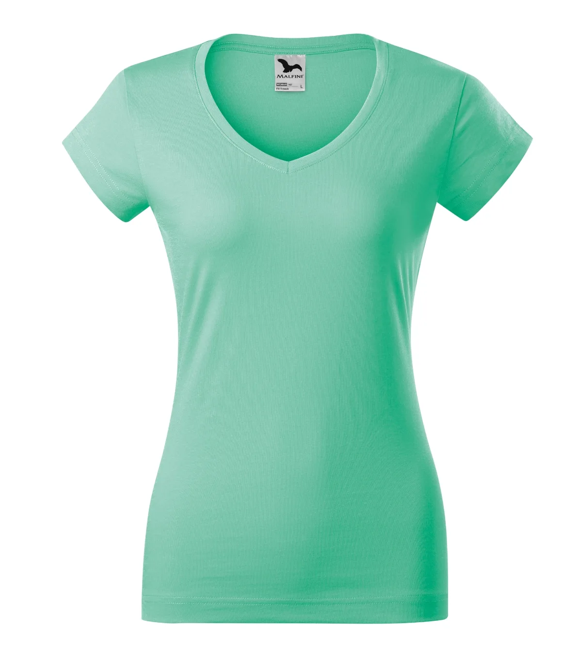 Tričko MALFINI Fit V-neck 162, dámské, mátová - Obrázek 2