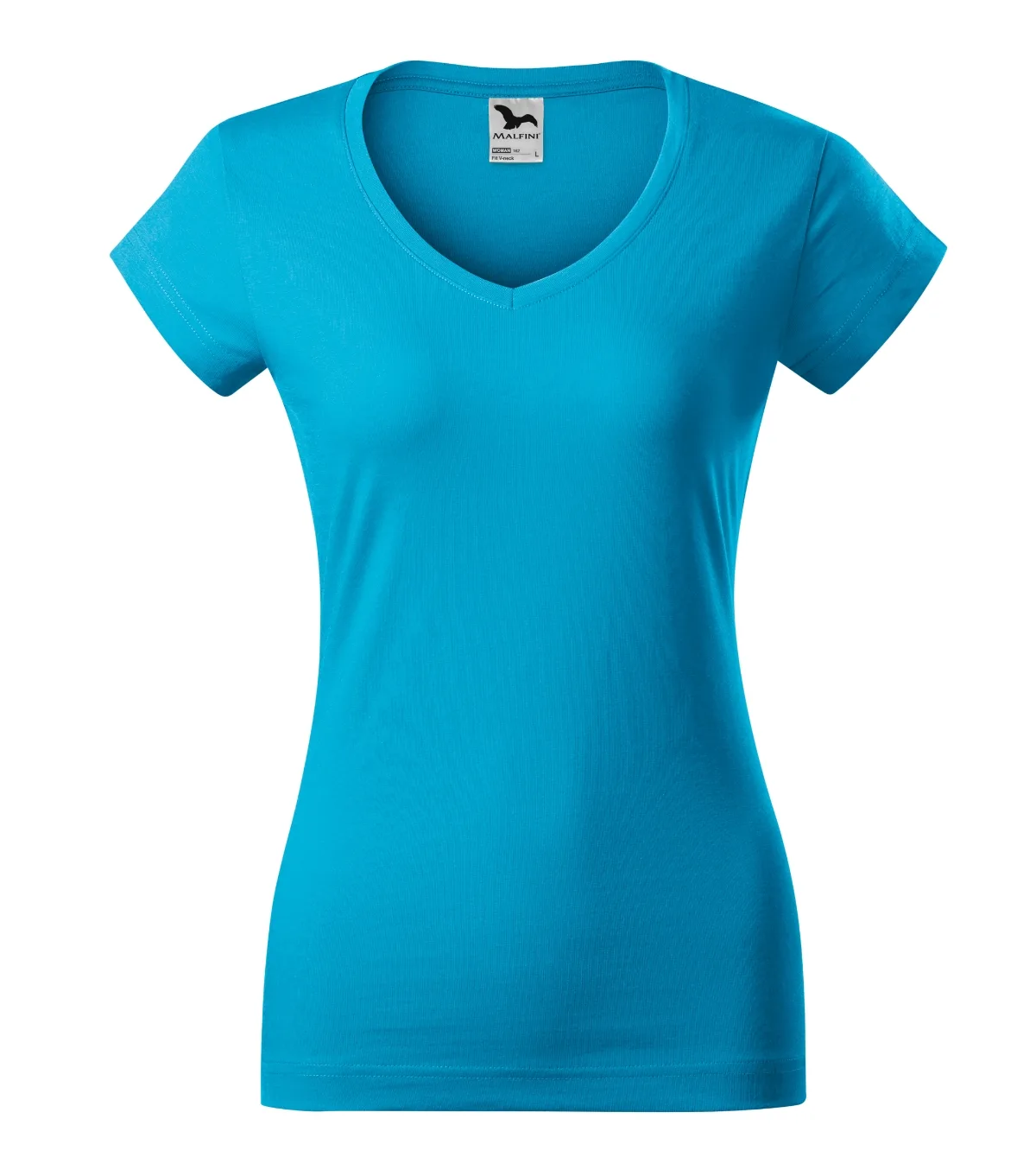 Tričko MALFINI Fit V-neck 162, dámské, tyrkysová - Obrázek 2