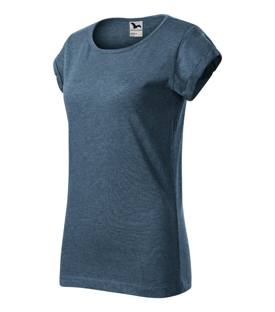Tričko MALFINI Fusion 164, dámské, tmavý denim melír