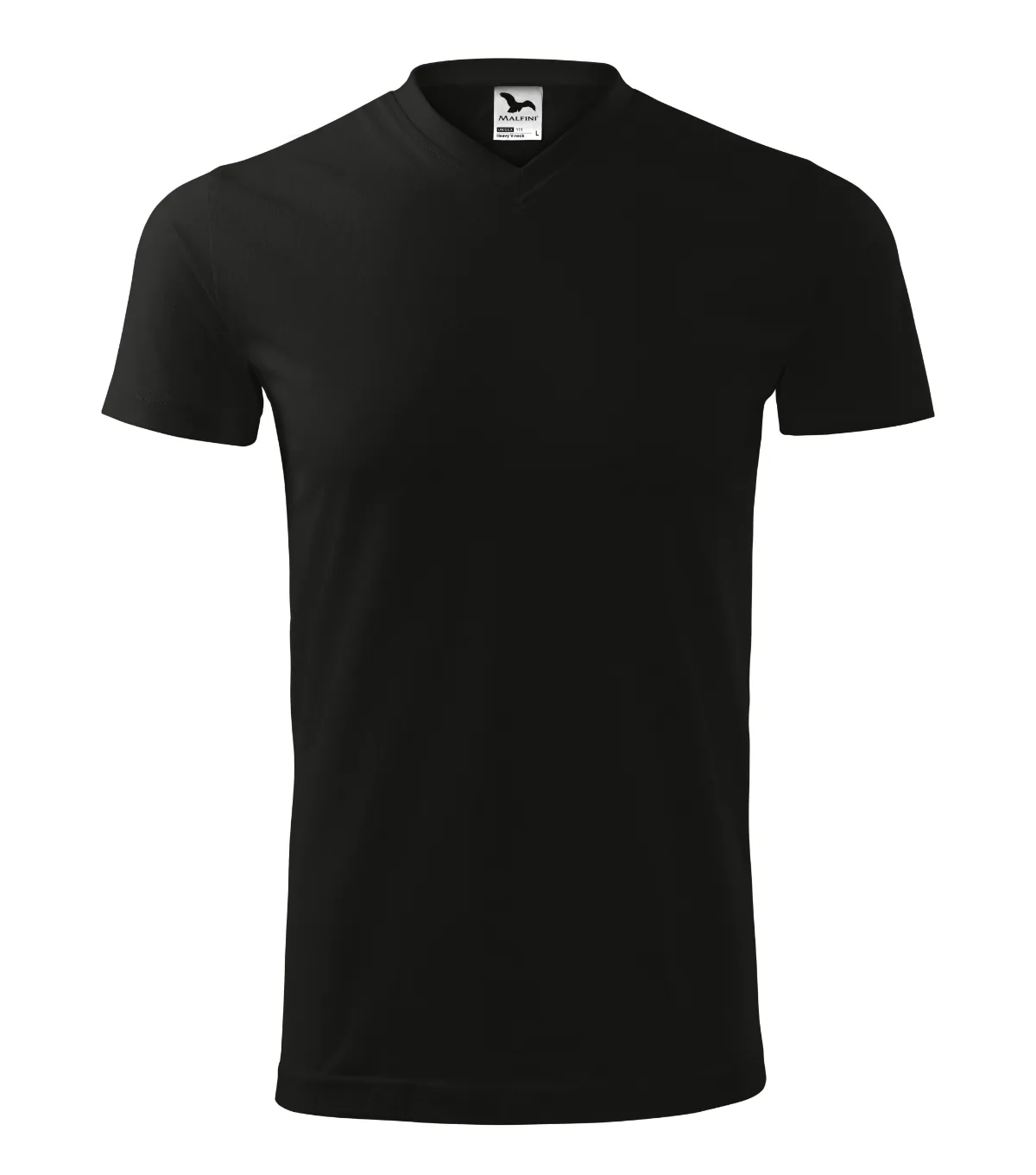 Tričko MALFINI Heavy V-neck 111, unisex, černá - Obrázek 2