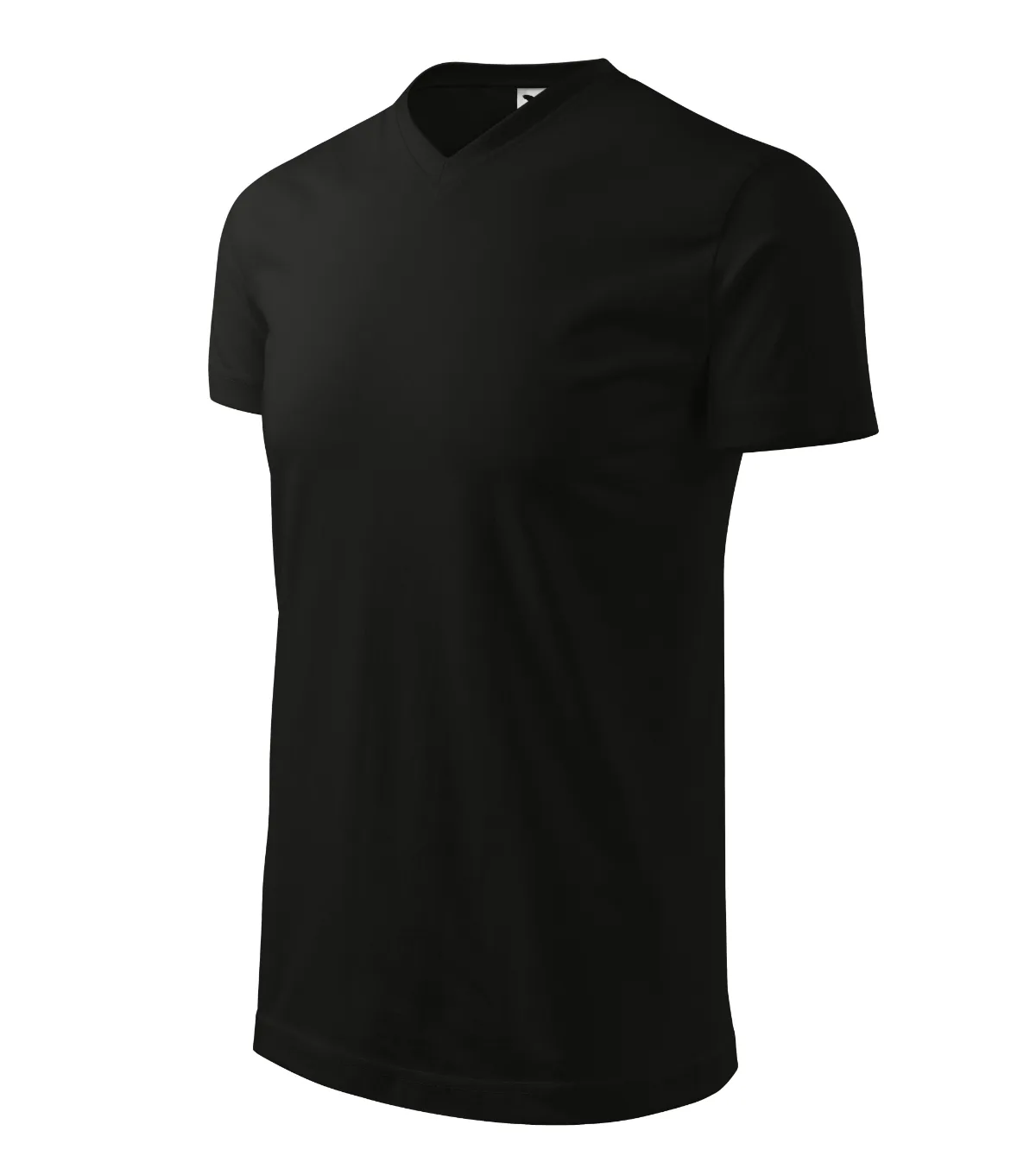 Tričko MALFINI Heavy V-neck 111, unisex, černá
