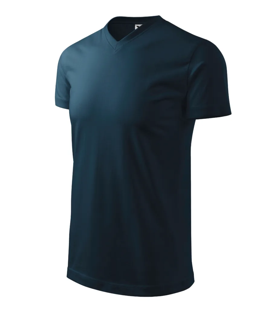 Tričko MALFINI Heavy V-neck 111, unisex, námořní modrá