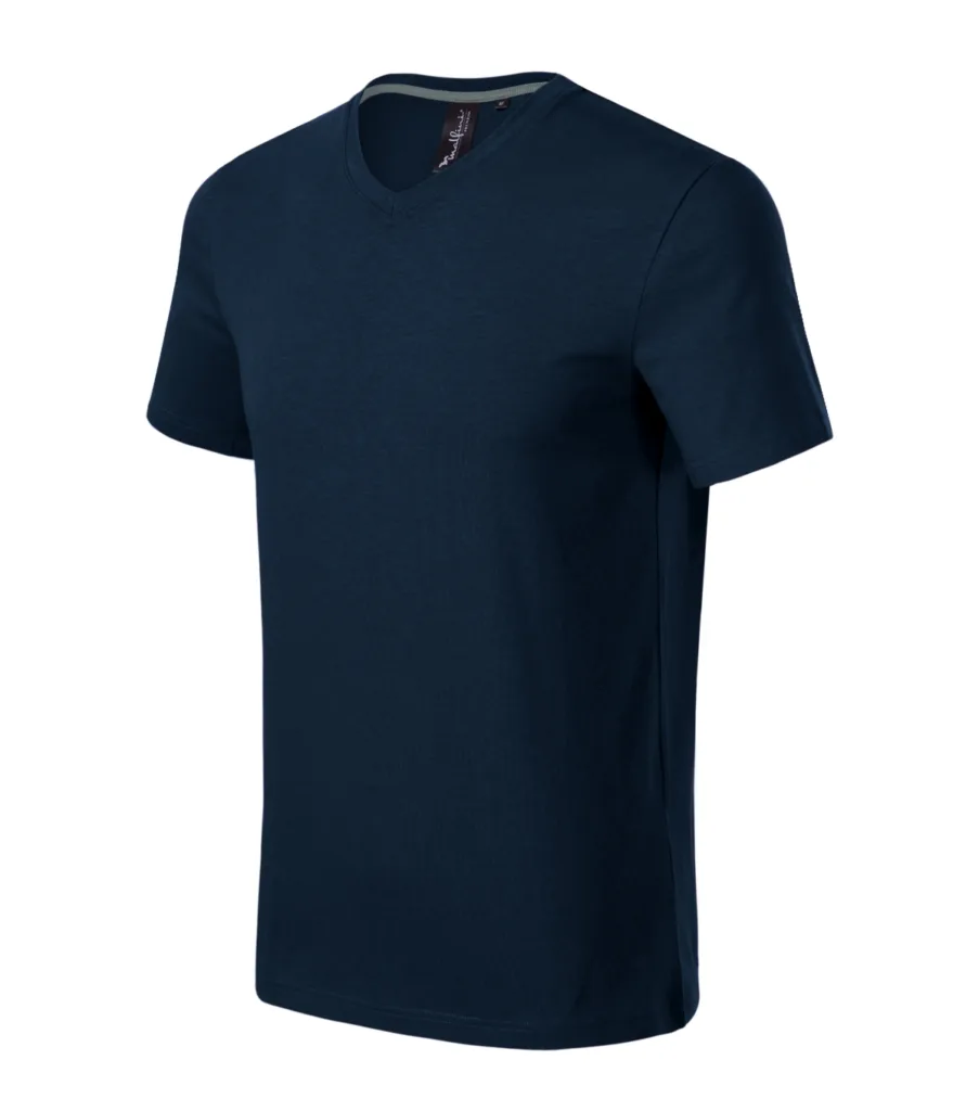 Tričko MALFINI Premium Action V-neck 700, pánské, námořní modrá