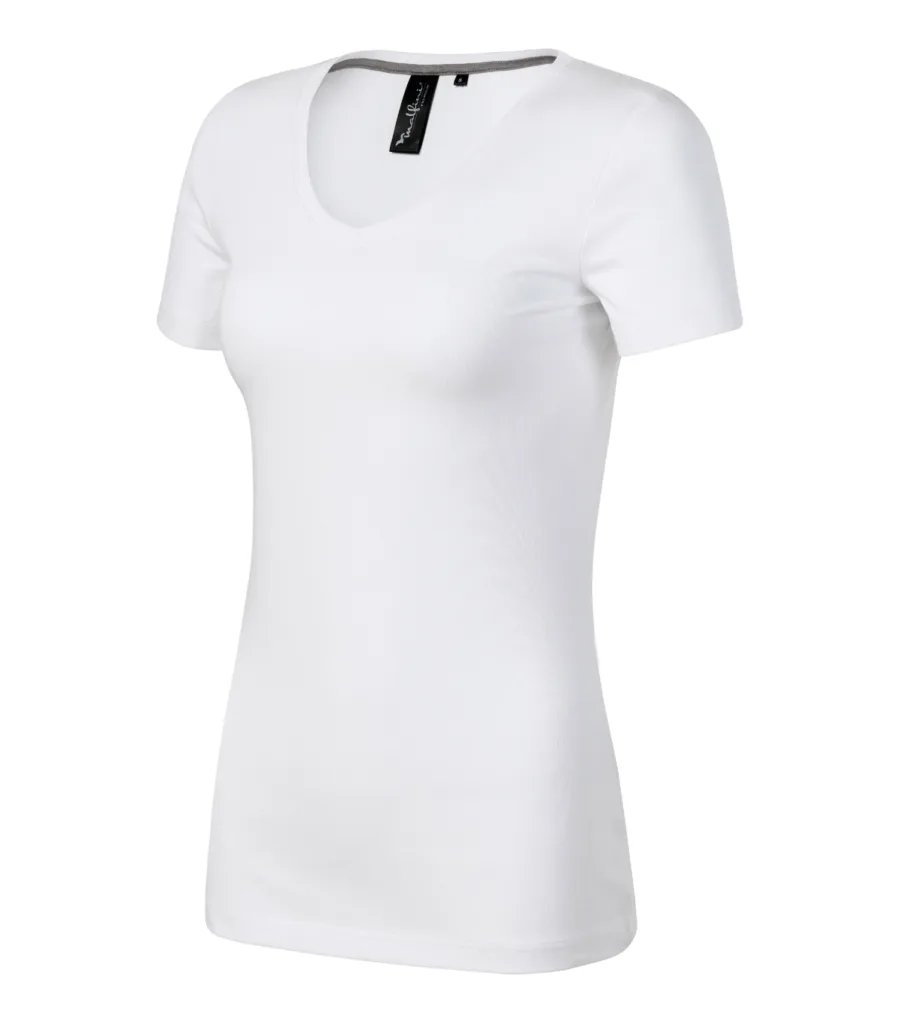 Tričko MALFINI Premium Action V-neck 701, dámské, bílá