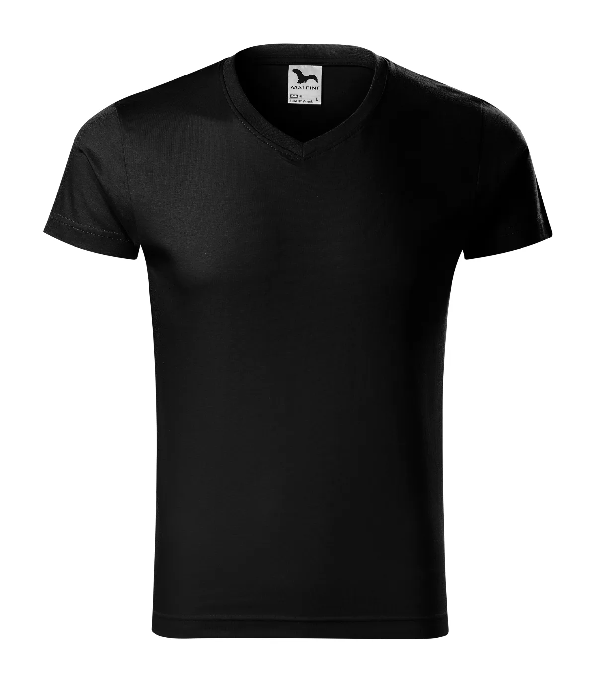 Tričko MALFINI Slim Fit V-neck 146, pánské, černá - Obrázek 2