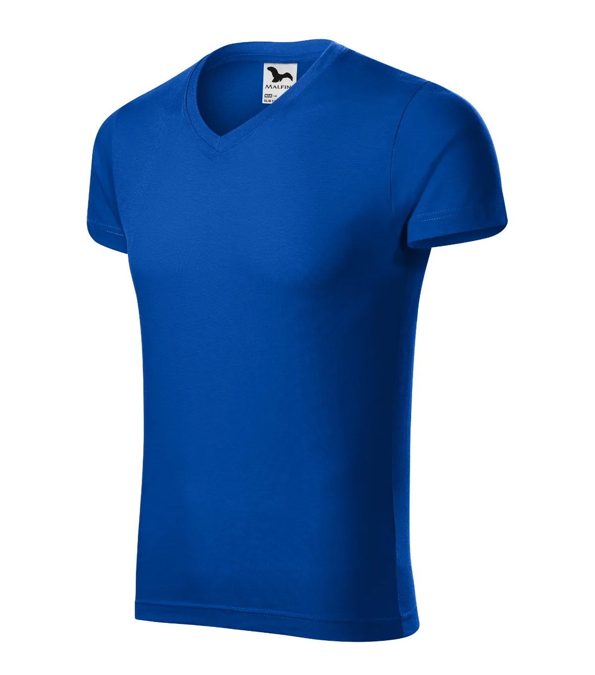 Tričko MALFINI Slim Fit V-neck 146, pánské, královská modrá