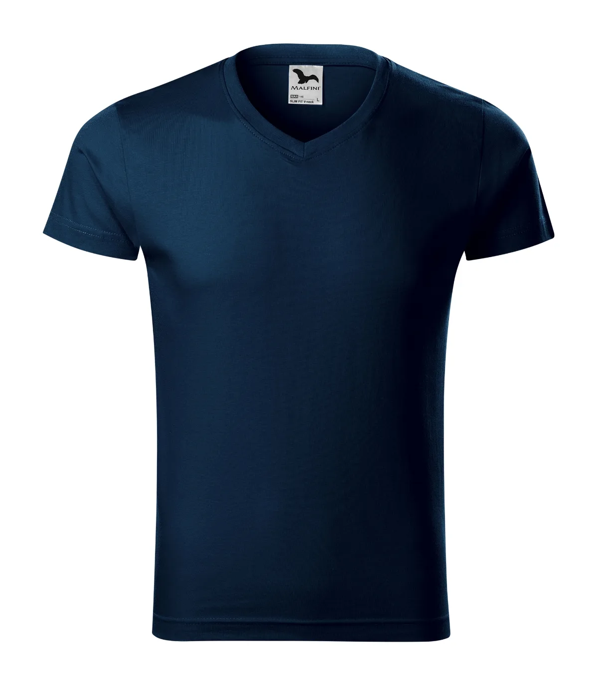 Tričko MALFINI Slim Fit V-neck 146, pánské, námořní modrá - Obrázek 2