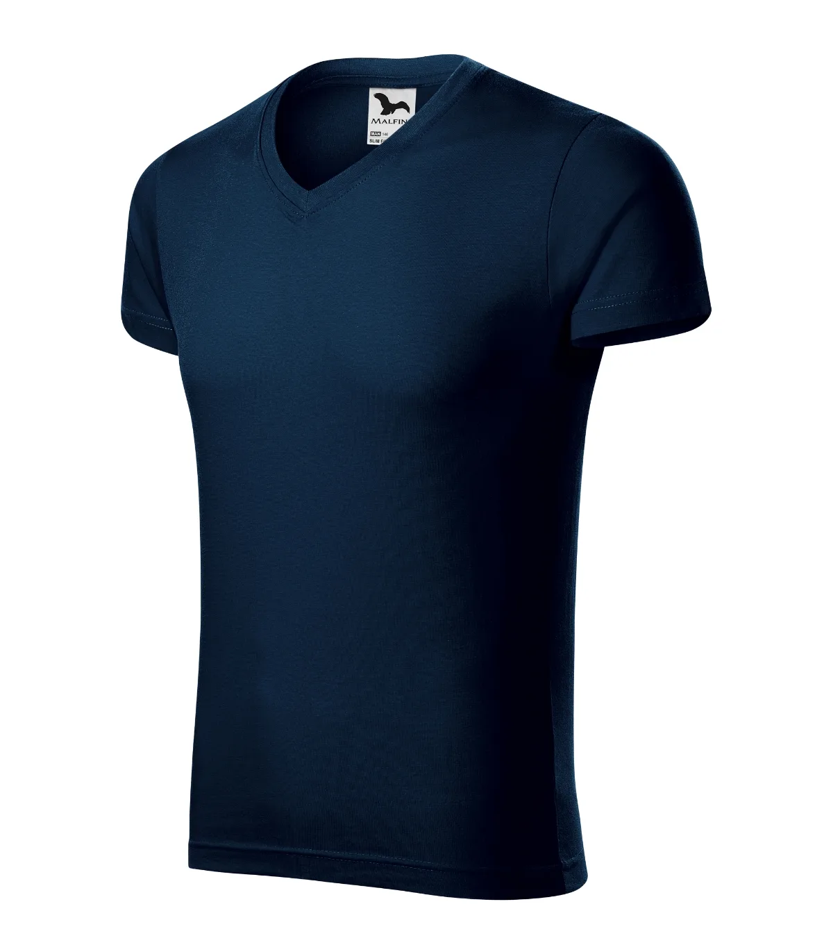 Tričko MALFINI Slim Fit V-neck 146, pánské, námořní modrá
