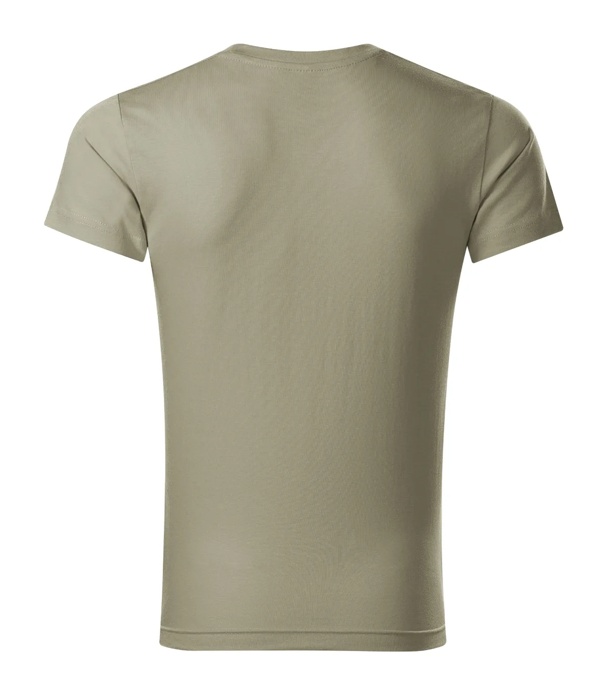 Tričko MALFINI Slim Fit V-neck 146, pánské, světlá khaki - Obrázek 3