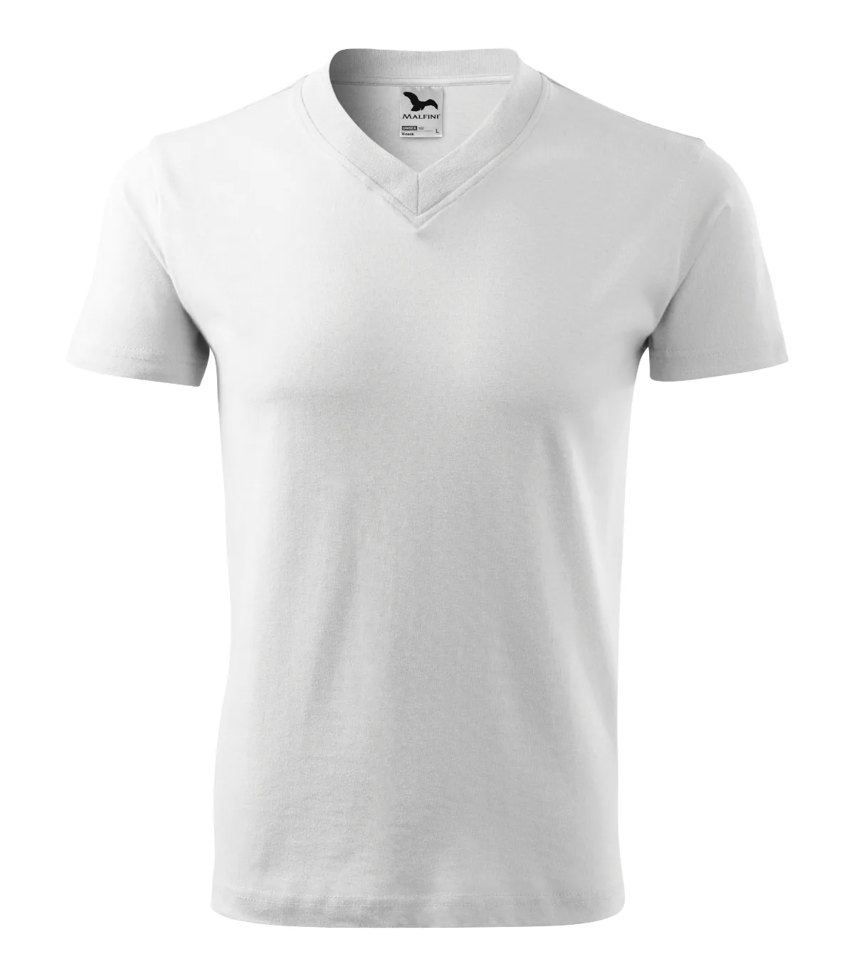 Tričko MALFINI V-neck 102, unisex, bílá - Obrázek 2