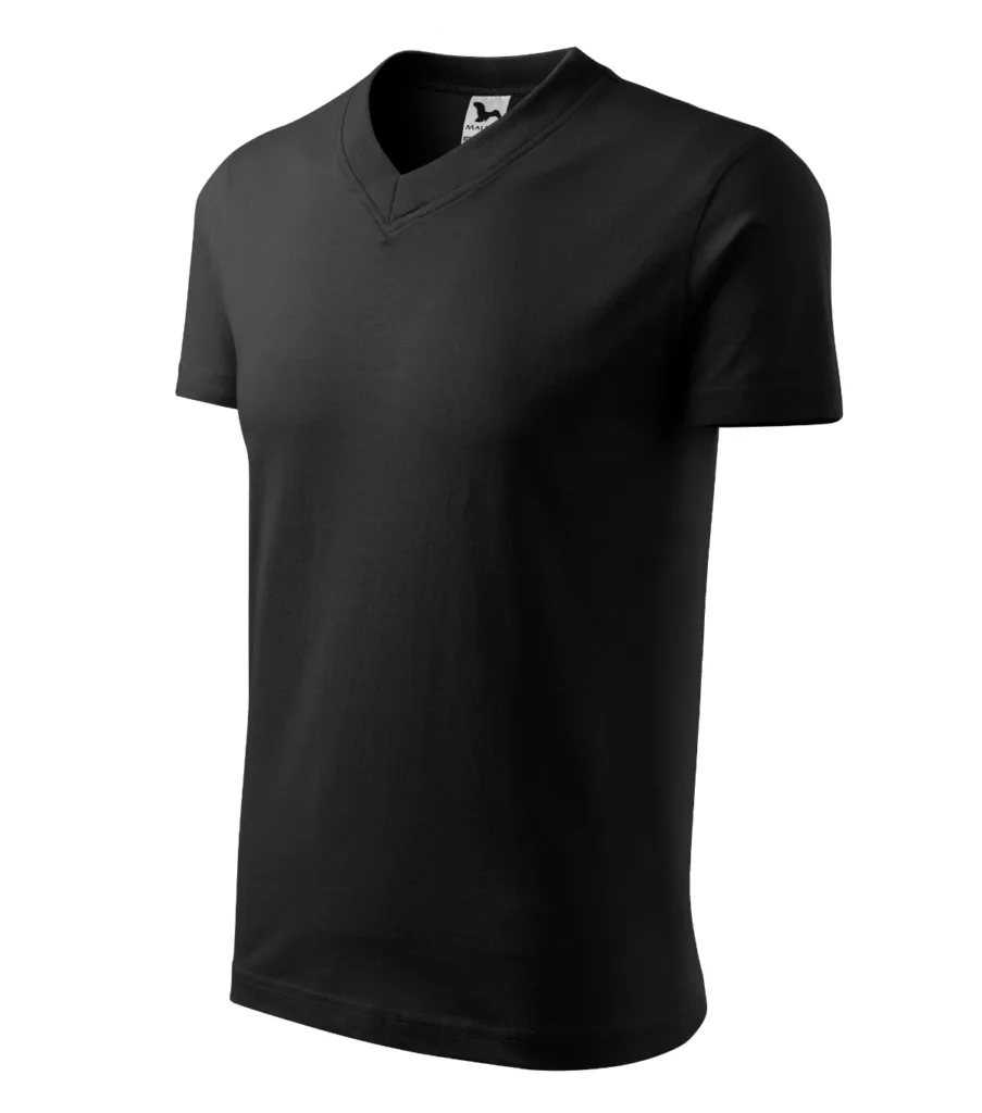 Tričko MALFINI V-neck 102, unisex, černá