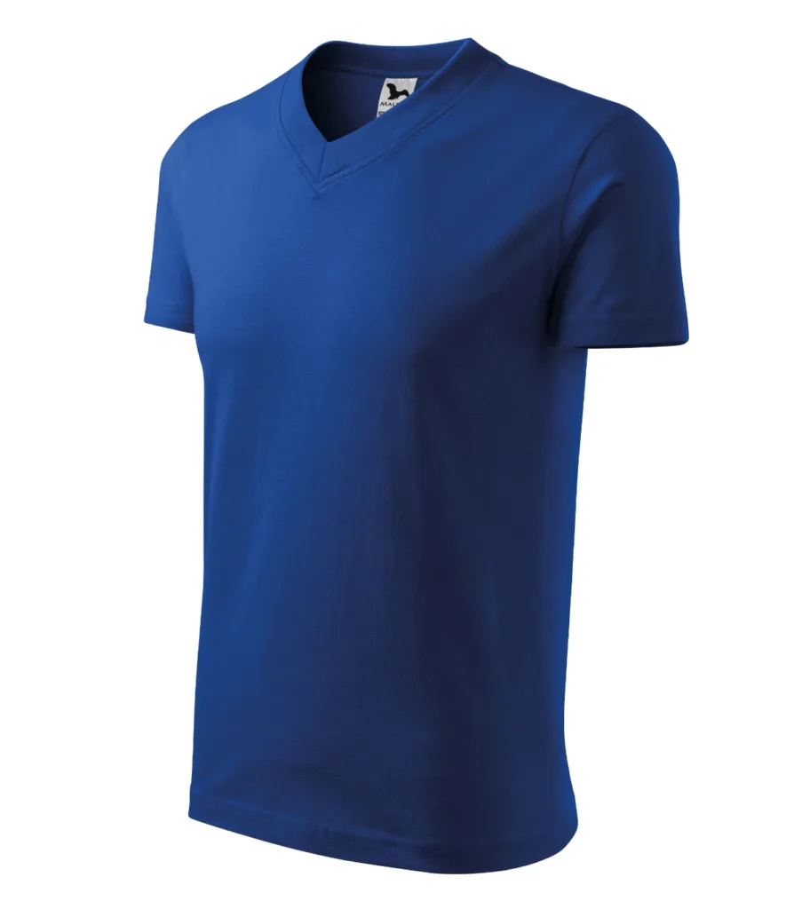 Tričko MALFINI V-neck 102, unisex, královská modrá