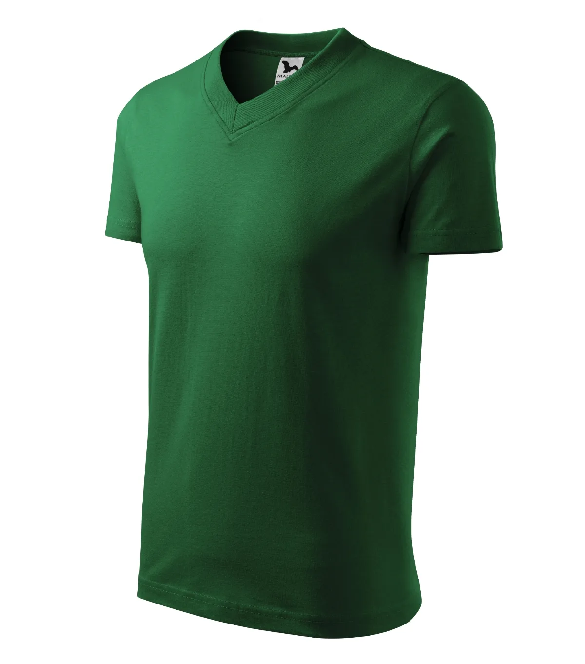 Tričko MALFINI V-neck 102, unisex, lahvově zelená