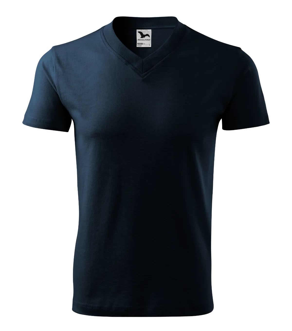 Tričko MALFINI V-neck 102, unisex, námořní modrá - Obrázek 2