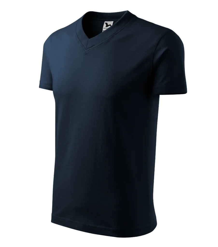 Tričko MALFINI V-neck 102, unisex, námořní modrá