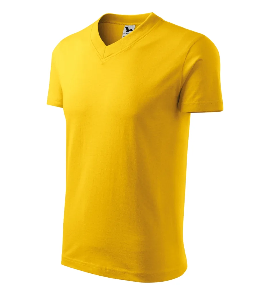 Tričko MALFINI V-neck 102, unisex, žlutá