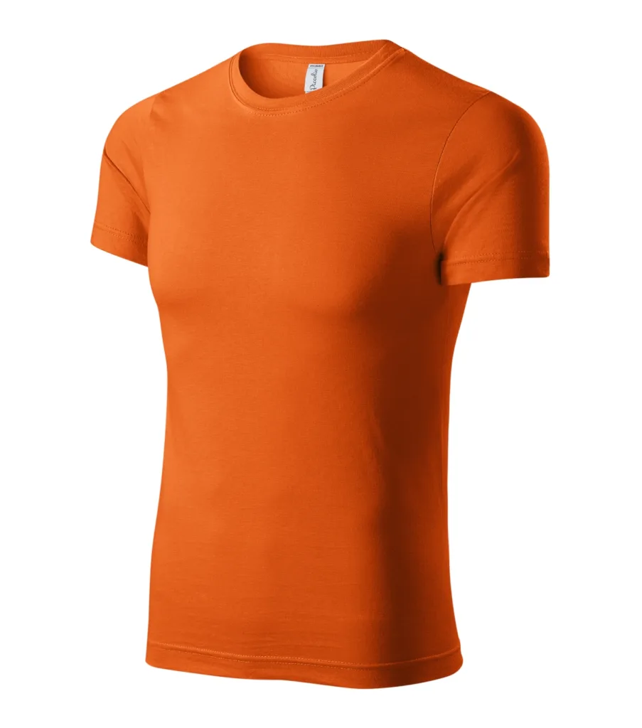 Tričko PICCOLIO Paint P73, unisex, oranžová