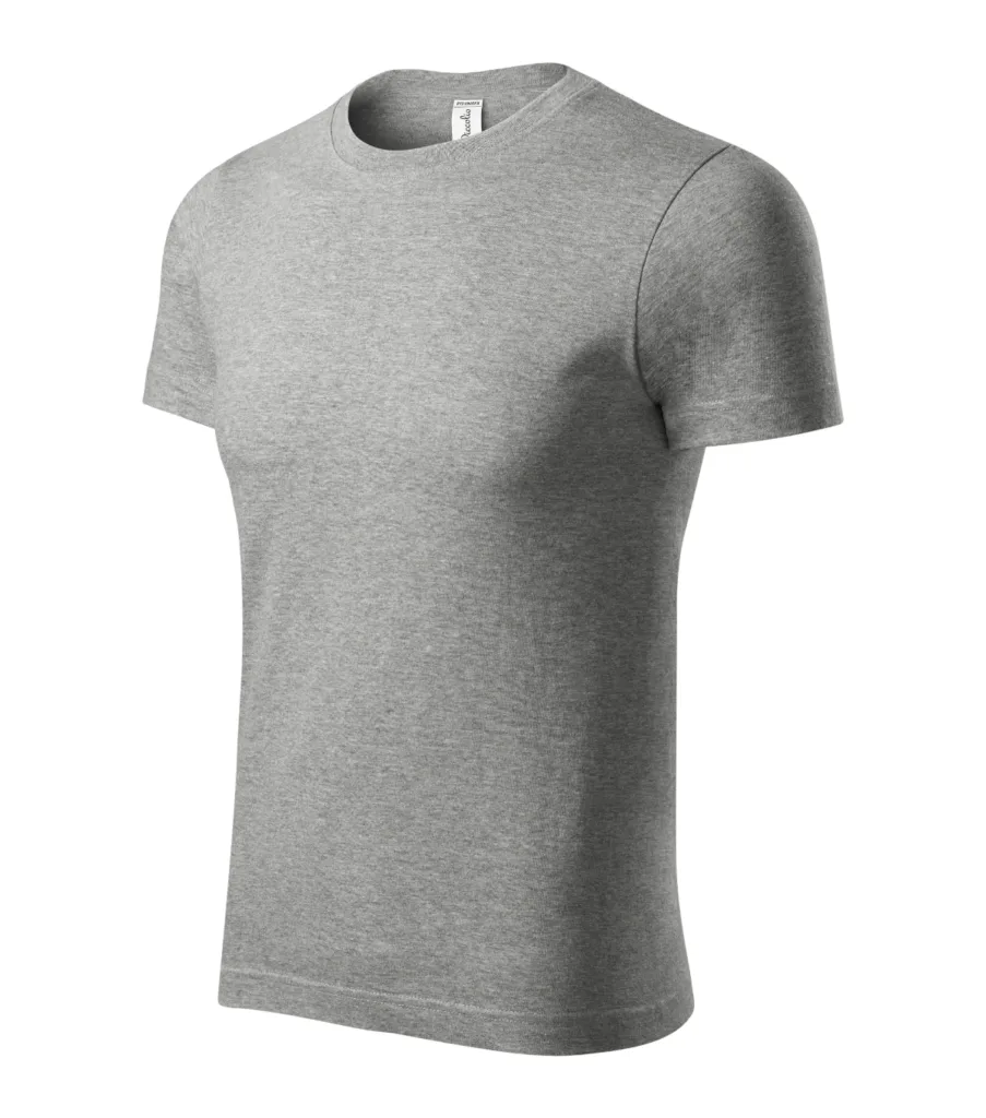 Tričko PICCOLIO Paint P73, unisex, tmavě šedý melír