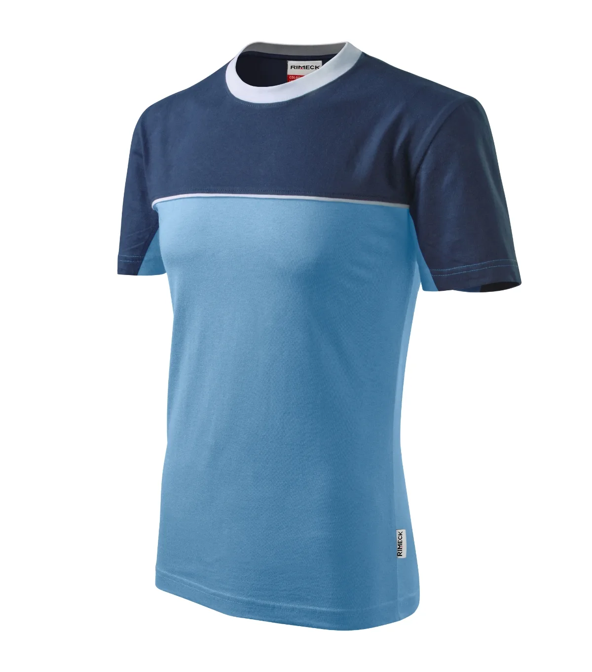 Tričko RIMECK Colormix 109, unisex, azurově modrá