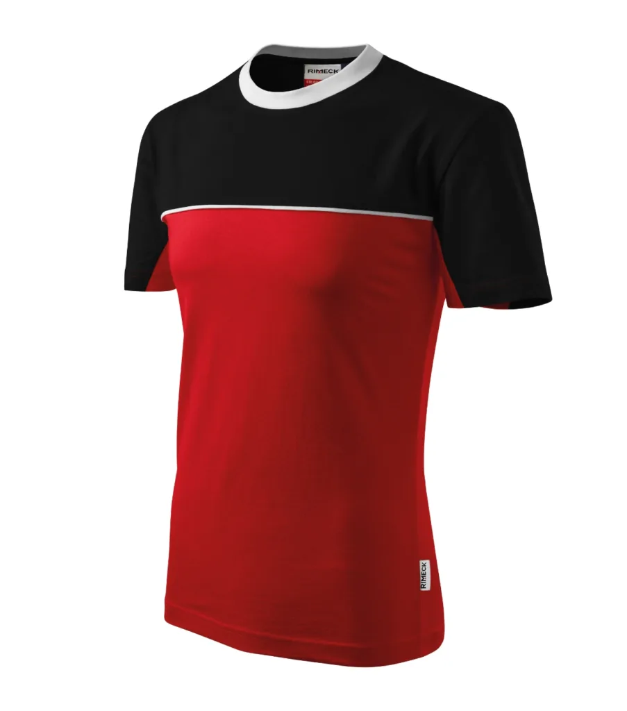 Tričko RIMECK Colormix 109, unisex, červená