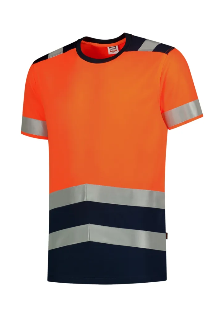Tričko TRICORP T-Shirt High Vis Bicolor T01, unisex, fluorescenční oranžová