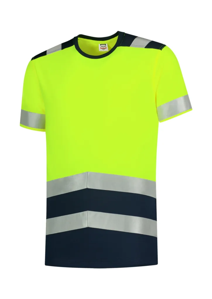 Tričko TRICORP T-Shirt High Vis Bicolor T01, unisex, fluorescenční žlutá