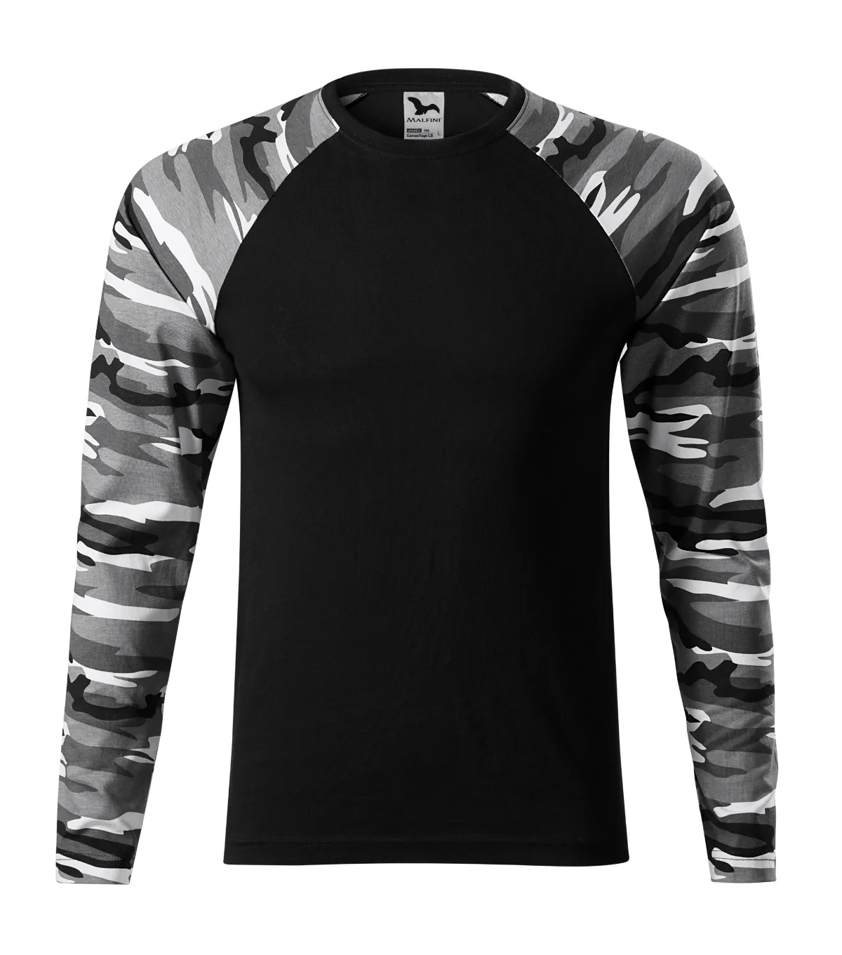 Triko MALFINI Camouflage LS 166, unisex, camouflage gray - Obrázek 2