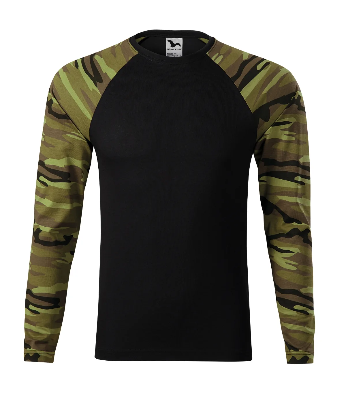 Triko MALFINI Camouflage LS 166, unisex, camouflage green - Obrázek 2