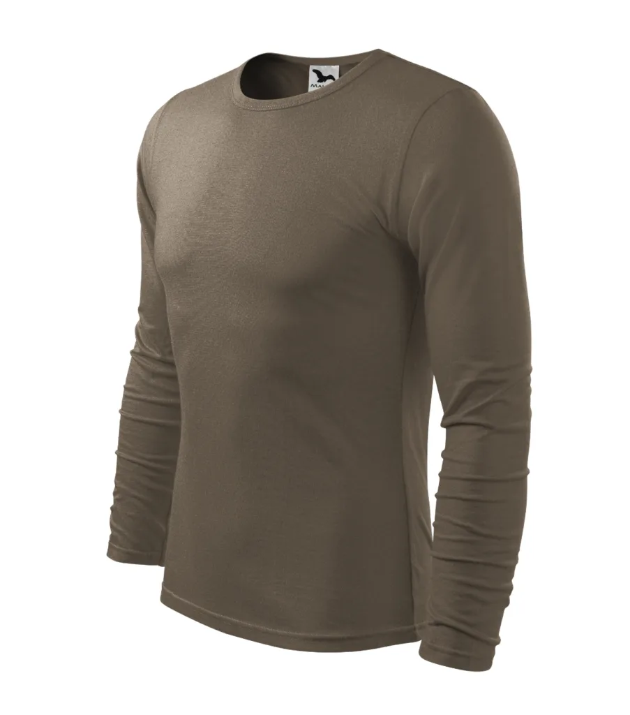 Triko MALFINI Fit-T LS 119, pánské, army