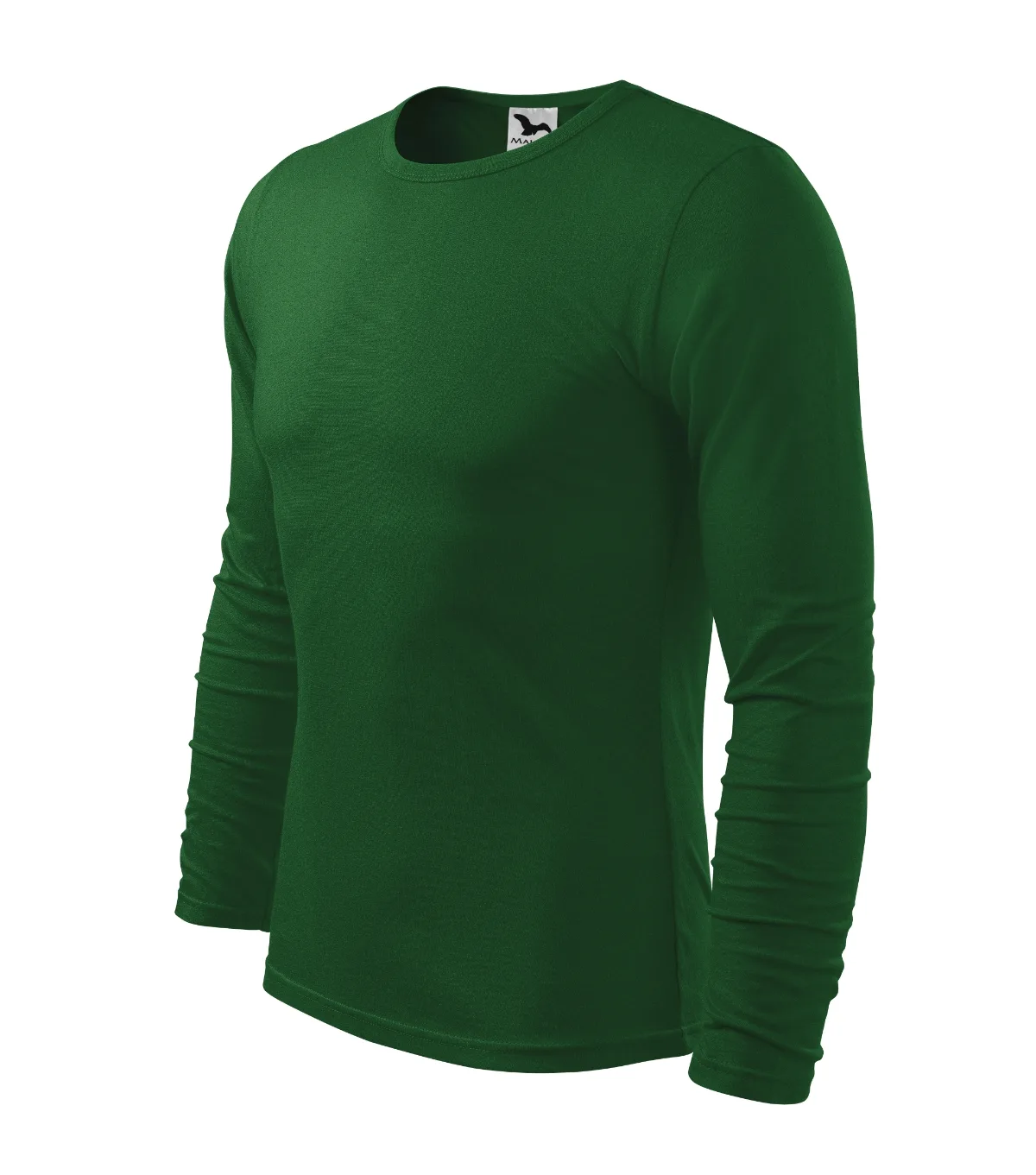 Triko MALFINI Fit-T LS 119, pánské, lahvově zelená