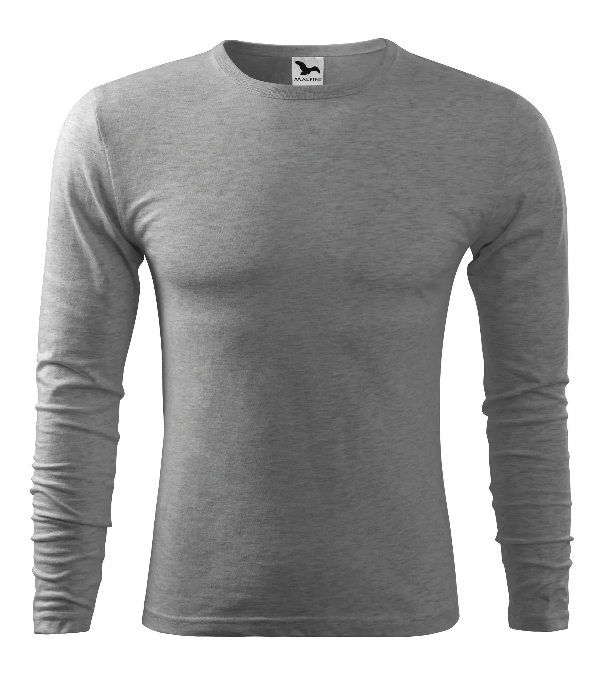 Triko MALFINI Fit-T LS 119, pánské, tmavě šedý melír - Obrázek 2