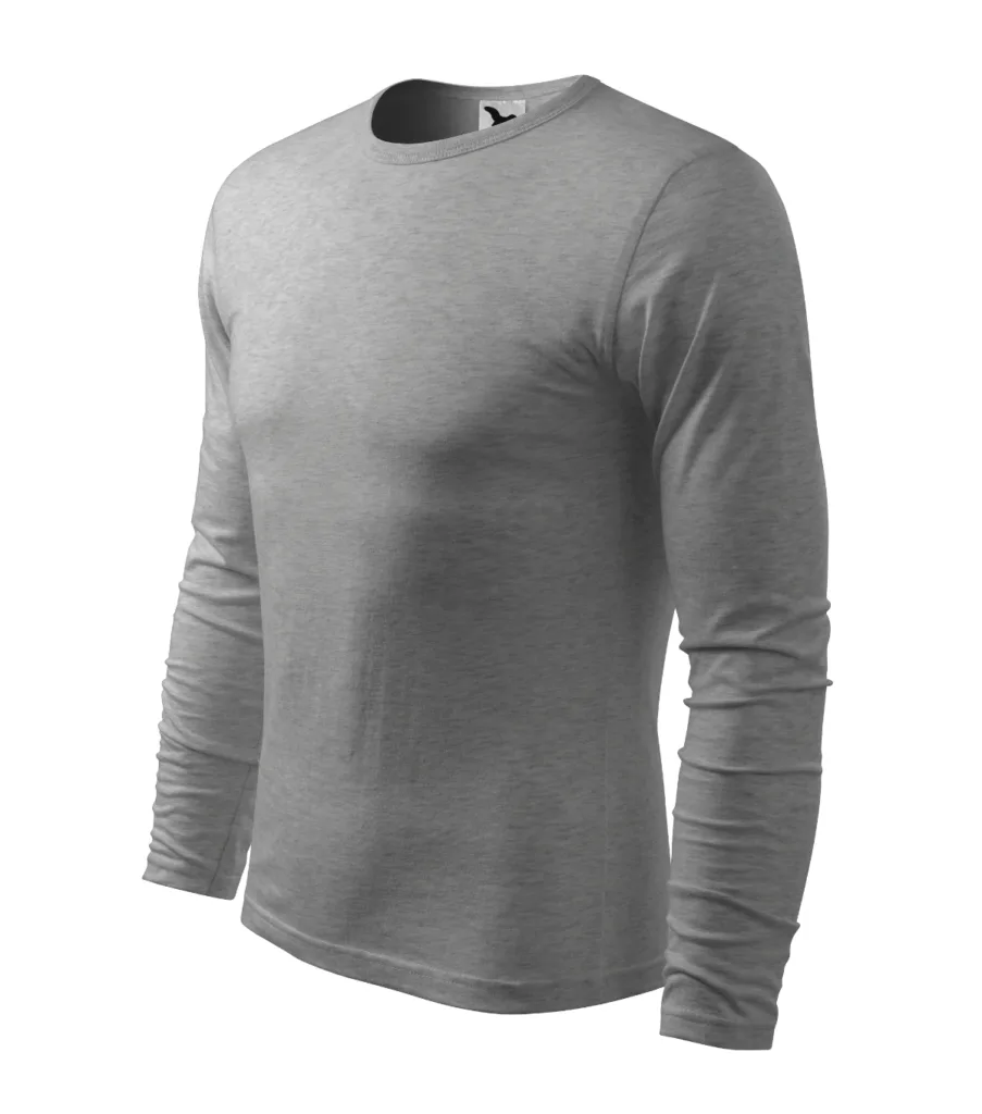 Triko MALFINI Fit-T LS 119, pánské, tmavě šedý melír