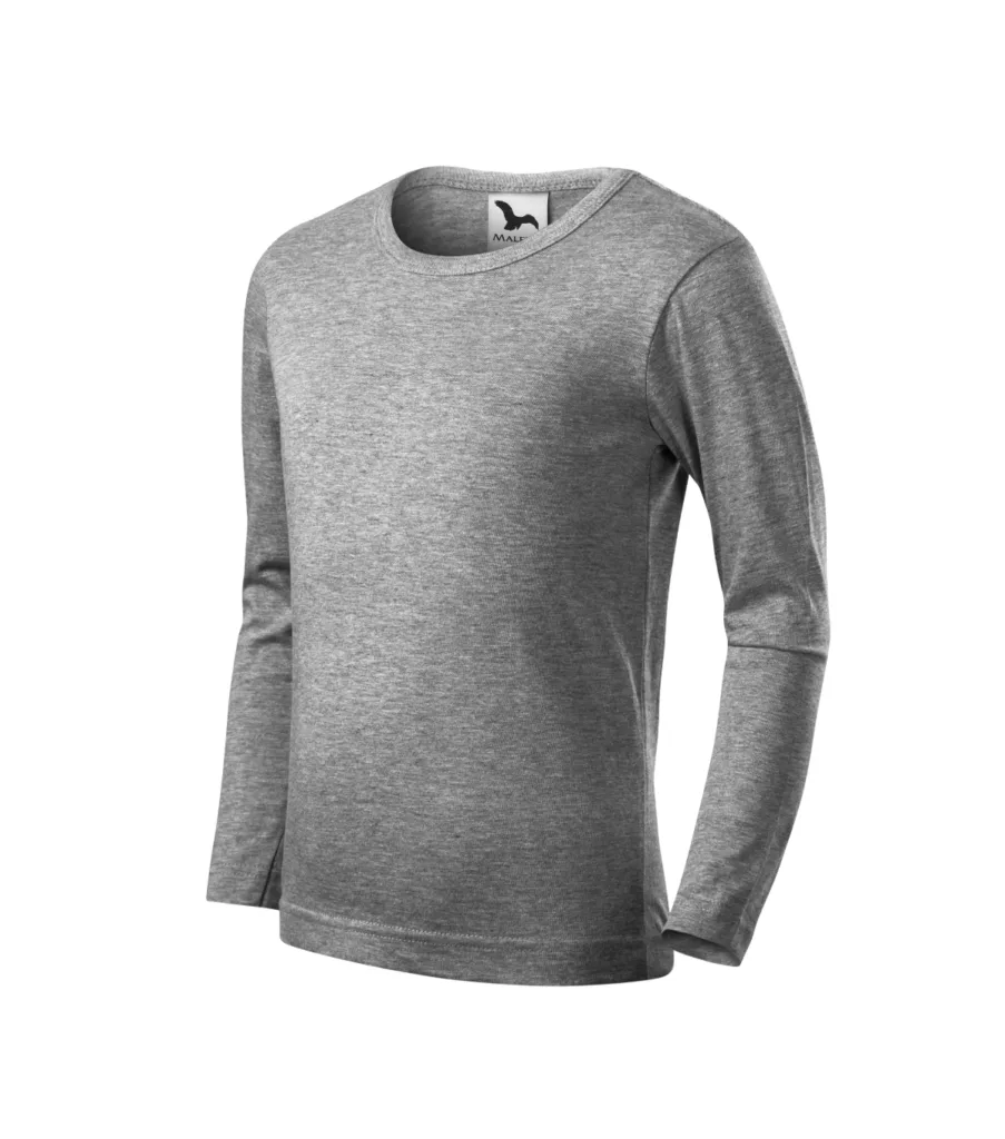 Triko MALFINI Fit-T LS 121, dětské, tmavě šedý melír