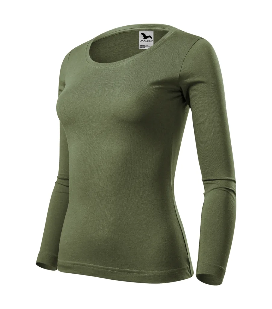 Triko MALFINI Fit-T LS 169, dámské, khaki