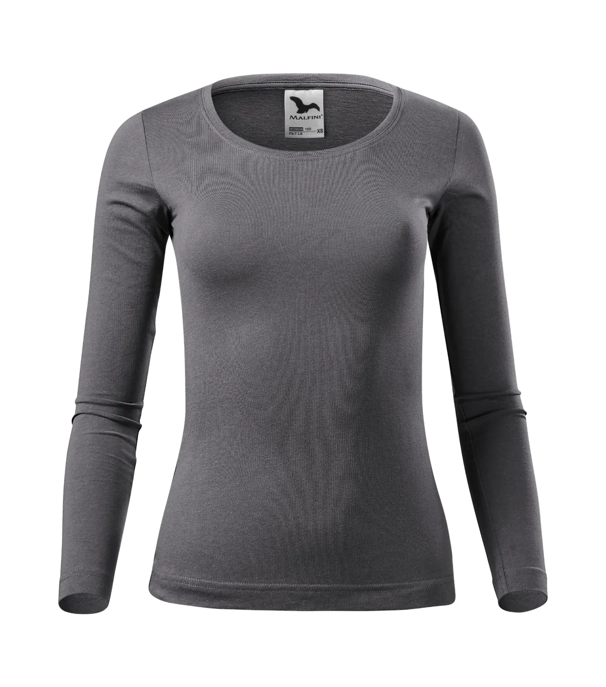 Triko MALFINI Fit-T LS 169, dámské, ocelově šedá - Obrázek 2