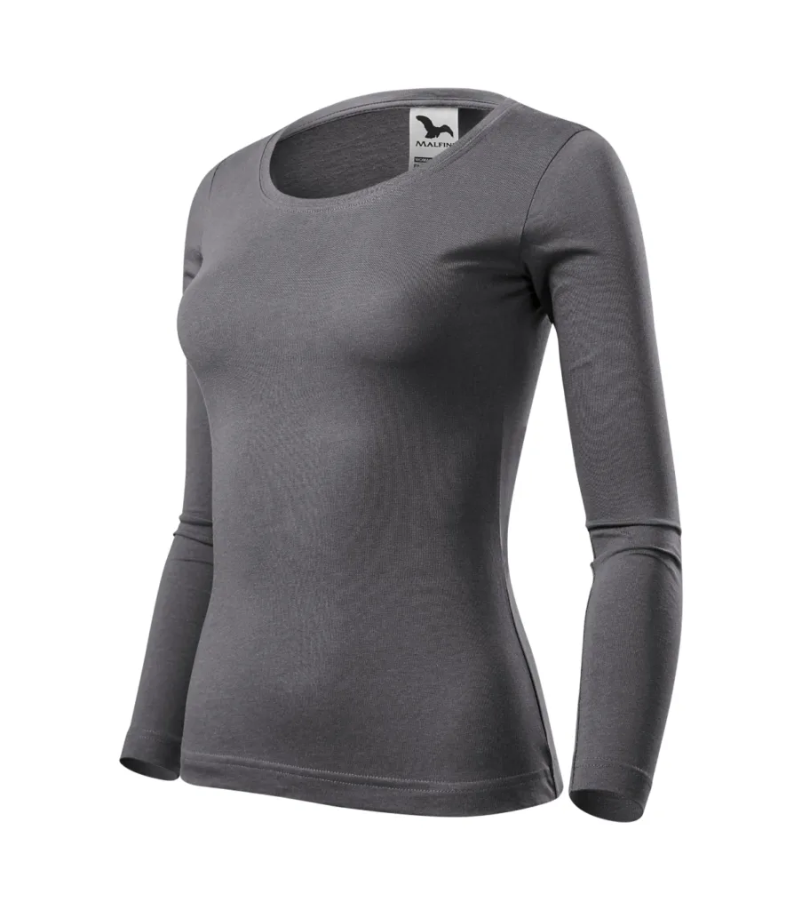 Triko MALFINI Fit-T LS 169, dámské, ocelově šedá
