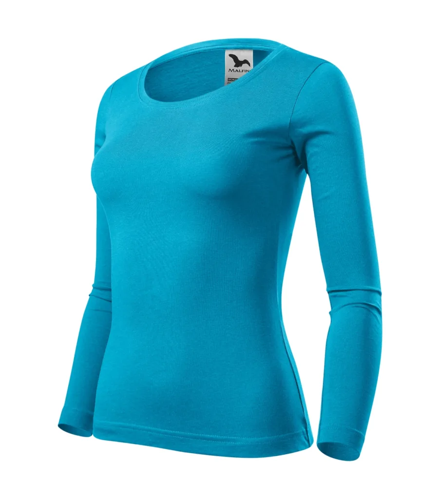 Triko MALFINI Fit-T LS 169, dámské, tyrkysová
