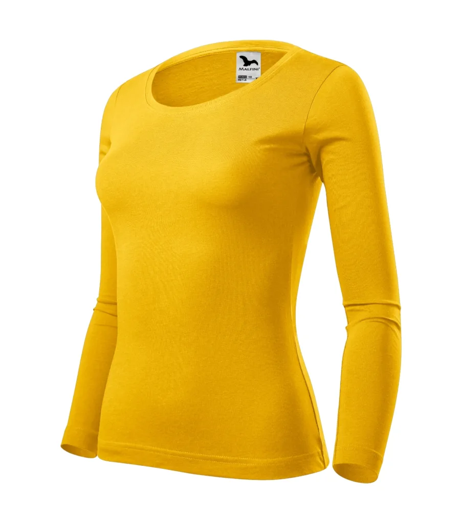Triko MALFINI Fit-T LS 169, dámské, žlutá
