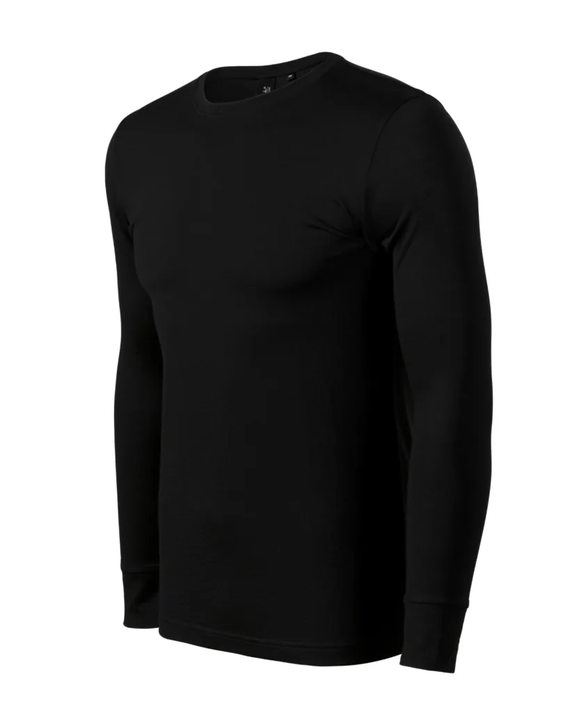 Triko MALFINI Premium Merino Rise LS 159, pánské, černá