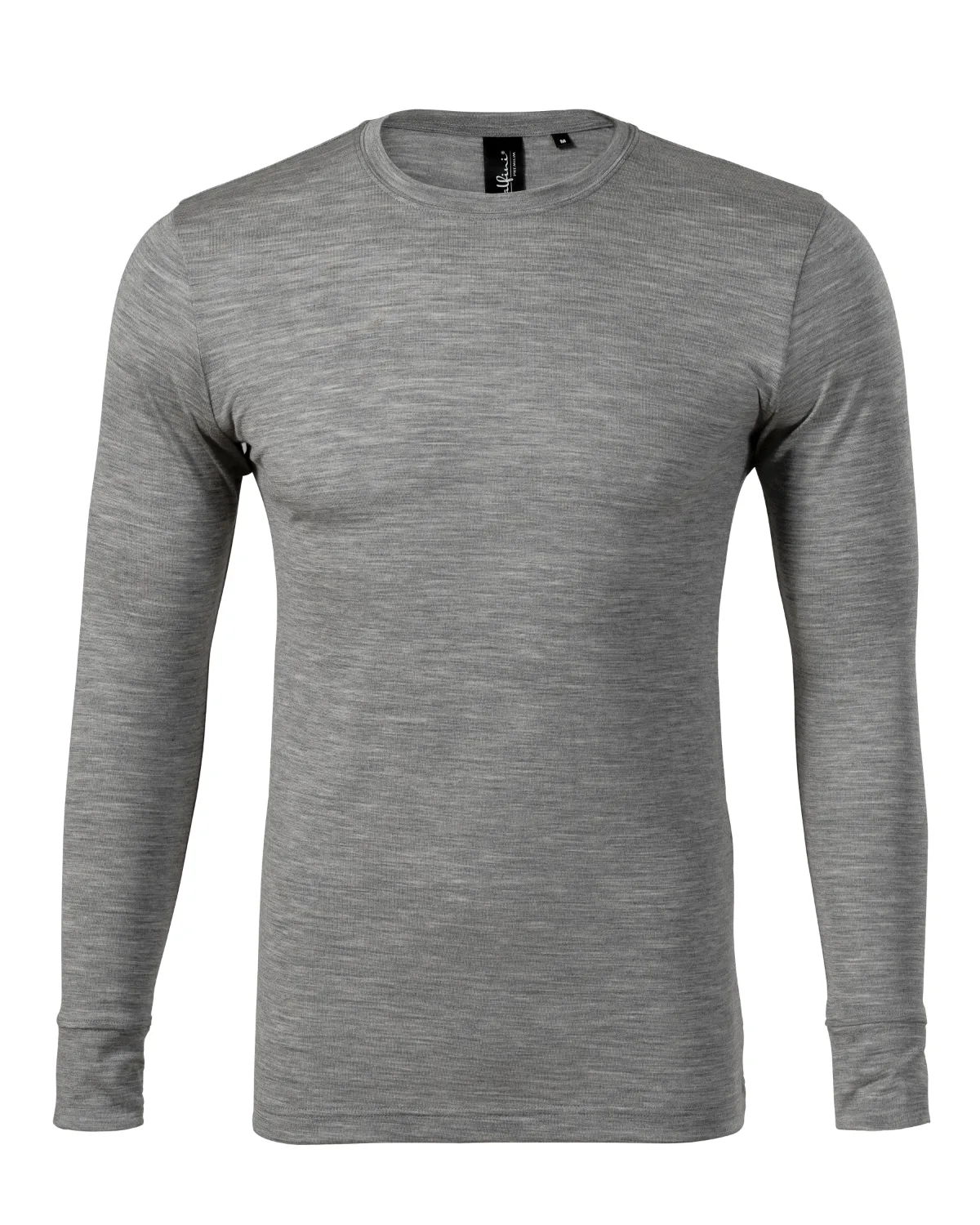 Triko MALFINI Premium Merino Rise LS 159, pánské, tmavě šedý melír - Obrázek 2