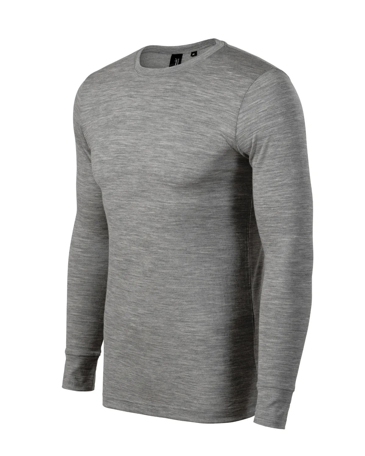 Triko MALFINI Premium Merino Rise LS 159, pánské, tmavě šedý melír