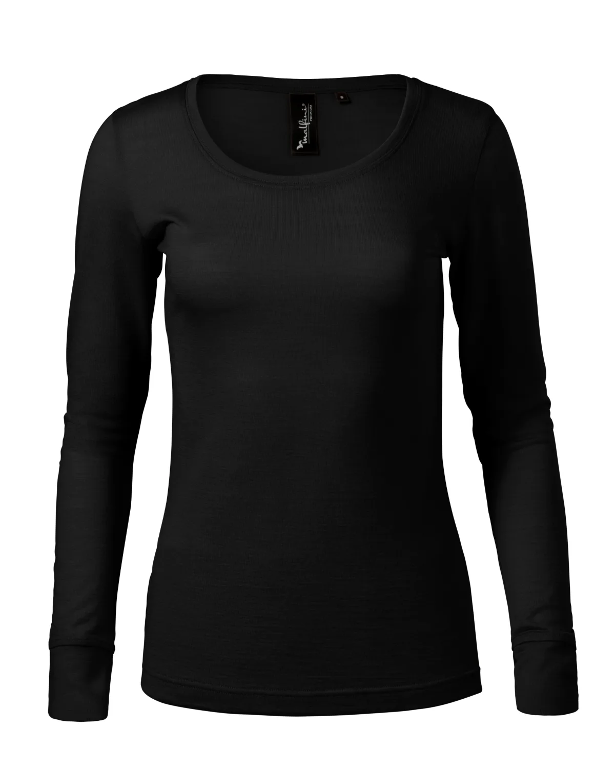 Triko MALFINI Premium Merino Rise LS 160, dámské, černá - Obrázek 2