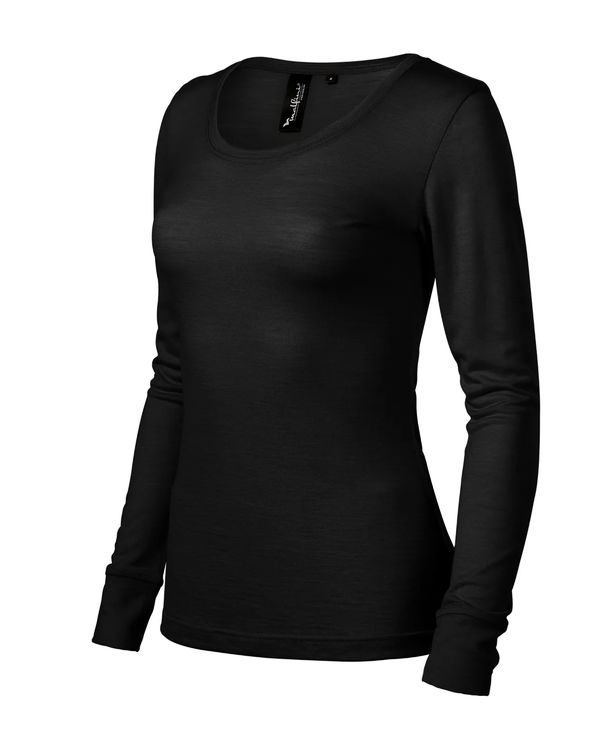 Triko MALFINI Premium Merino Rise LS 160, dámské, černá