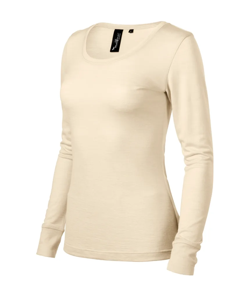 Triko MALFINI Premium Merino Rise LS 160, dámské, mandlová