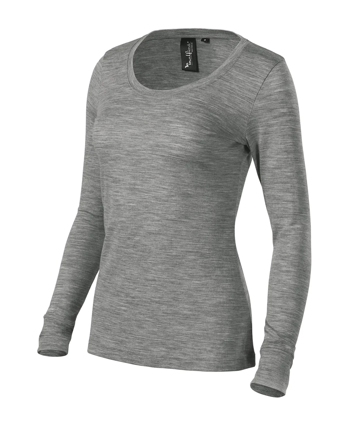 Triko MALFINI Premium Merino Rise LS 160, dámské, tmavě šedý melír