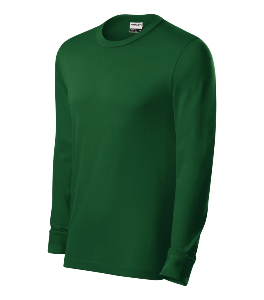 Triko RIMECK Resist LS R05, unisex, lahvově zelená