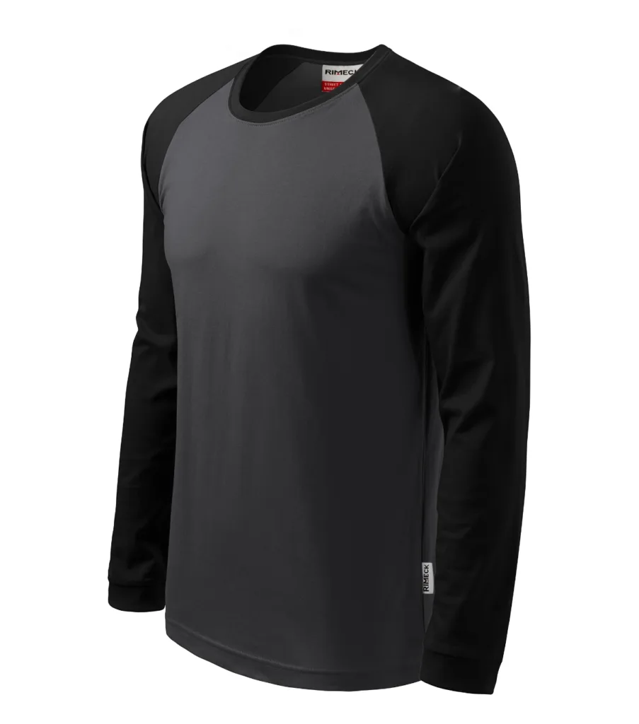 Triko RIMECK Street LS 130, unisex, ebony gray
